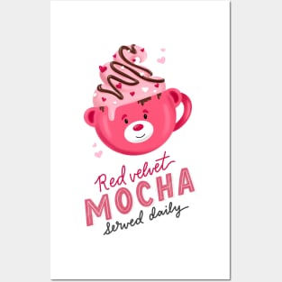 Valentine Mocha Teddy Bear Posters and Art